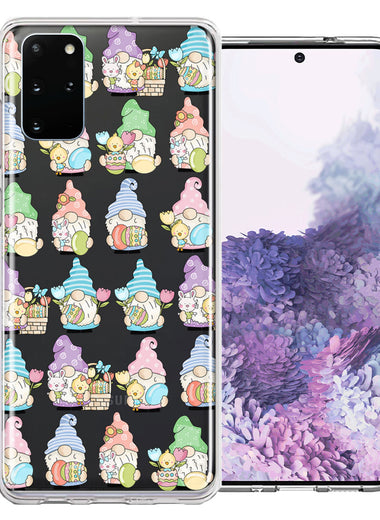 Samsung Galaxy S20 Pastel Easter Cute Gnomes Spring Flowers Eggs Holiday Seasonal Double Layer Phone Case Cover