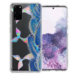 Samsung Galaxy S20 Rainbow Mermaid Tails Scales Ocean Waves Beach Girls Summer Double Layer Phone Case Cover
