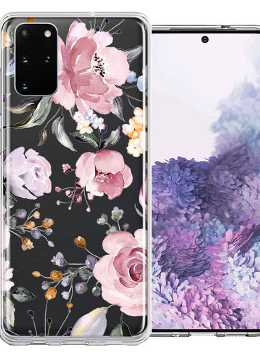 For Samsung Galaxy S20 Plus Soft Pastel Spring Floral Flowers Blush Lavender Phone Case Cover