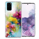 For Samsung Galaxy S20 Plus Watercolor Flowers Abstract Spring Colorful Floral Painting Phone Case Cover