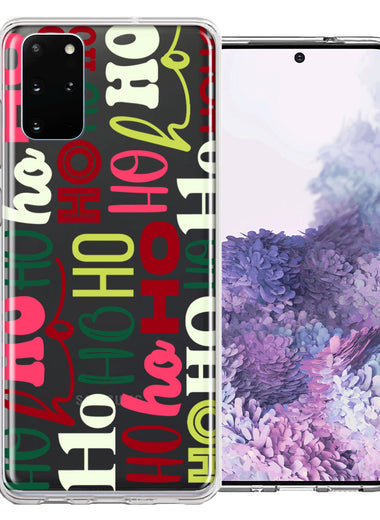 Samsung Galaxy S20 Plus Christmas Santa Ho Ho Ho textagraphy Festive Holiday Double Layer Phone Case Cover