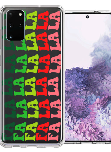 Samsung Galaxy S20 Plus Deck The Halls Christmas Carol Falala Festive Lyric Vintage 70s Letters Double Layer Phone Case Cover