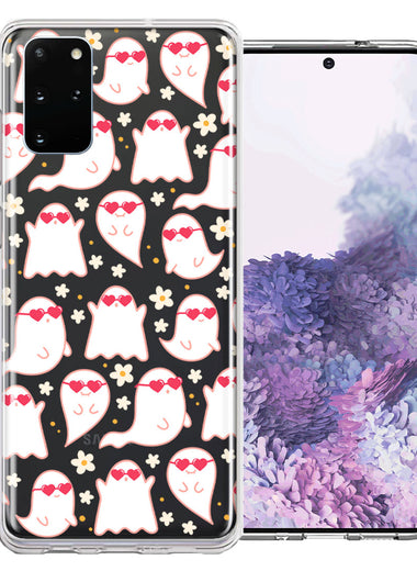 Samsung Galaxy S20 Plus Floating Heart Glasses Love Ghosts Vaneltines Day Cutie Daisy Double Layer Phone Case Cover
