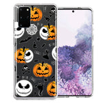 Samsung Galaxy S20 Plus Halloween Jack-O-Lantern Pumpkin Skull Spooky Design Double Layer Phone Case Cover