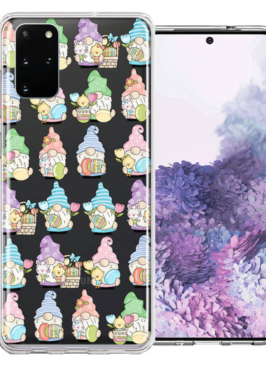 Samsung Galaxy S20 Plus Pastel Easter Cute Gnomes Spring Flowers Eggs Holiday Seasonal Double Layer Phone Case Cover