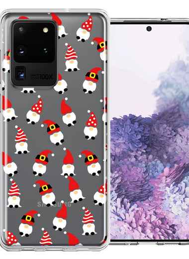 Samsung Galaxy S20 Ultra Cute Red Christmas Holiday Santa Gnomes Design Double Layer Phone Case Cover