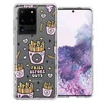 Samsung Galaxy S20 Ultra Cute Valentine Pink Love Hearts Fries Before Guys Double Layer Phone Case Cover