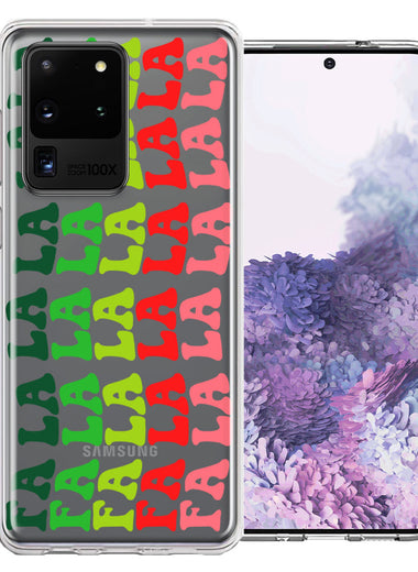 Samsung Galaxy S20 Ultra Deck The Halls Christmas Carol Falala Festive Lyric Vintage 70s Letters Double Layer Phone Case Cover