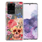 For Samsung Galaxy S20 Ultra Indie Spring Peace Skull Feathers Floral Butterfly Flowers Phone Case Cover