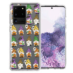 Samsung Galaxy S20 Ultra Spooky Halloween Gnomes Cute Characters Holiday Seasonal Pumpkins Candy Ghosts Double Layer Phone Case Cover