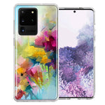 For Samsung Galaxy S20 Ultra Watercolor Flowers Abstract Spring Colorful Floral Painting Phone Case Cover