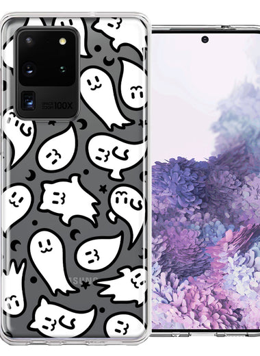 Samsung Galaxy S20 Ultra Kawaii Manga Cute Halloween Ghosts Spirits Design Double Layer Phone Case Cover