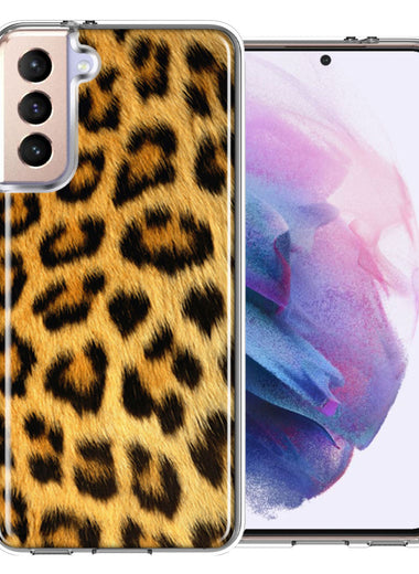 Samsung Galaxy S22 Classic Leopard Double Layer Phone Case Cover