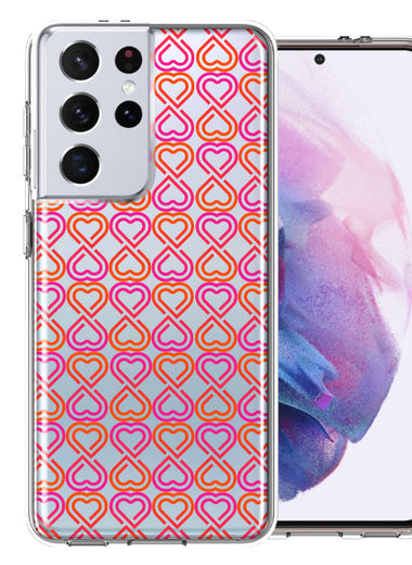 Samsung Galaxy S21 Ultra Infinity Hearts Design Double Layer Phone Case Cover