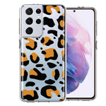 Samsung Galaxy S21 Ultra Classic Animal Wild Leopard Jaguar Print Double Layer Phone Case Cover