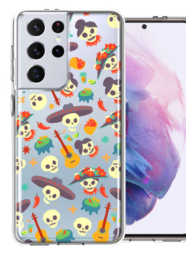 Samsung Galaxy S21 Ultra Day of the Dead Design Double Layer Phone Case Cover