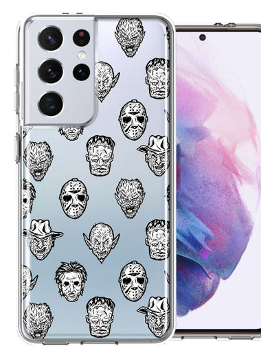 Samsung Galaxy S21 Ultra Halloween Horror Villans Design Double Layer Phone Case Cover