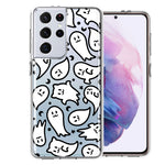 Samsung Galaxy S21 Ultra Kawaii Manga Cute Halloween Ghosts Spirits Design Double Layer Phone Case Cover