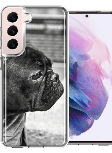 Samsung Galaxy S22 Plus Black French Bulldog Double Layer Phone Case Cover