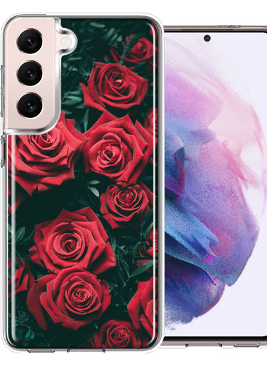Samsung Galaxy S22 Plus Red Roses Double Layer Phone Case Cover