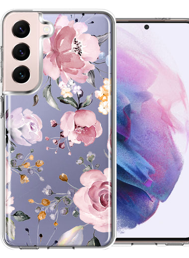 For Samsung Galaxy S22 Plus Soft Pastel Spring Floral Flowers Blush Lavender Phone Case Cover