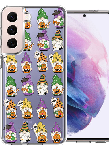 Samsung Galaxy S22 Plus Spooky Halloween Gnomes Cute Characters Holiday Seasonal Pumpkins Candy Ghosts Double Layer Phone Case Cover