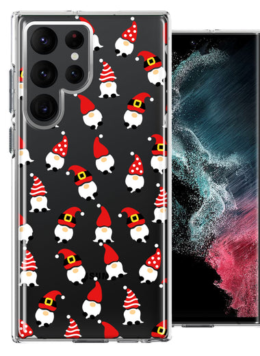 Samsung Galaxy S22 Ultra Cute Red Christmas Holiday Santa Gnomes Design Double Layer Phone Case Cover