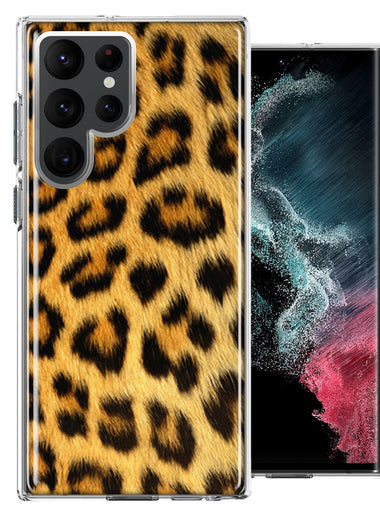 Samsung Galaxy S22 Ultra Classic Leopard Double Layer Phone Case Cover