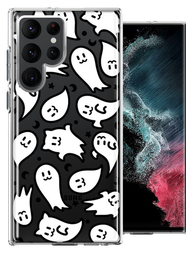 Samsung Galaxy S22 Ultra Kawaii Manga Cute Halloween Ghosts Spirits Design Double Layer Phone Case Cover