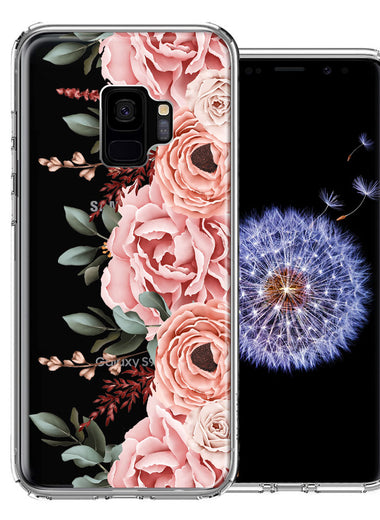 For Samsung Galaxy S9 Blush Pink Peach Spring Flowers Peony Rose Phone Case Cover