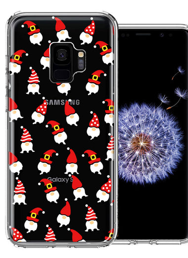 Samsung Galaxy S9 Cute Red Christmas Holiday Santa Gnomes Design Double Layer Phone Case Cover