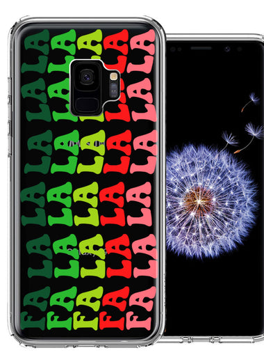 Samsung Galaxy S9 Deck The Halls Christmas Carol Falala Festive Lyric Vintage 70s Letters Double Layer Phone Case Cover