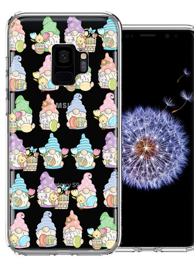 Samsung Galaxy S9 Pastel Easter Cute Gnomes Spring Flowers Eggs Holiday Seasonal Double Layer Phone Case Cover