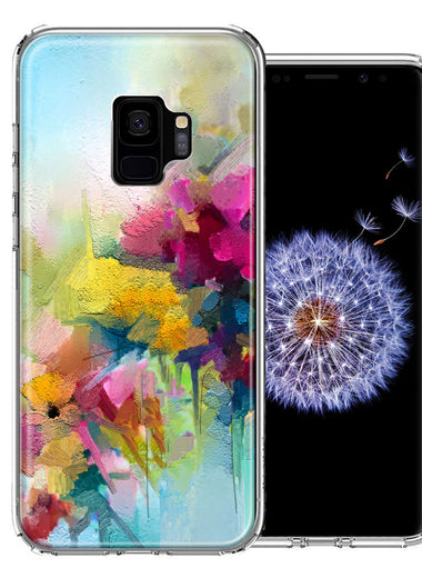 For Samsung Galaxy S9 Watercolor Flowers Abstract Spring Colorful Floral Painting Phone Case Cover