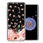 For Samsung Galaxy S9 Classy Blush Peach Peony Rose Flowers Leopard Phone Case Cover