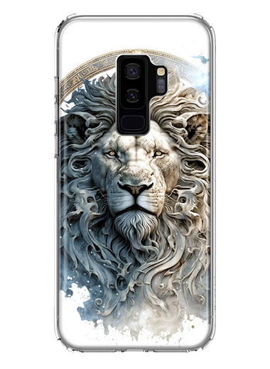 Samsung Galaxy S9 Plus Abstract Lion Sculpture Hybrid Protective Phone Case Cover