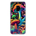 Samsung Galaxy S9 Neon Rainbow Psychedelic Indie Hippie Mushrooms Hybrid Protective Phone Case Cover