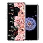 For Samsung Galaxy S9 Plus Blush Pink Peach Spring Flowers Peony Rose Phone Case Cover