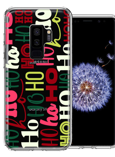 Samsung Galaxy S9 Plus Christmas Santa Ho Ho Ho textagraphy Festive Holiday Double Layer Phone Case Cover