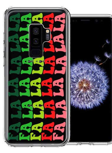 Samsung Galaxy S9 Plus Deck The Halls Christmas Carol Falala Festive Lyric Vintage 70s Letters Double Layer Phone Case Cover