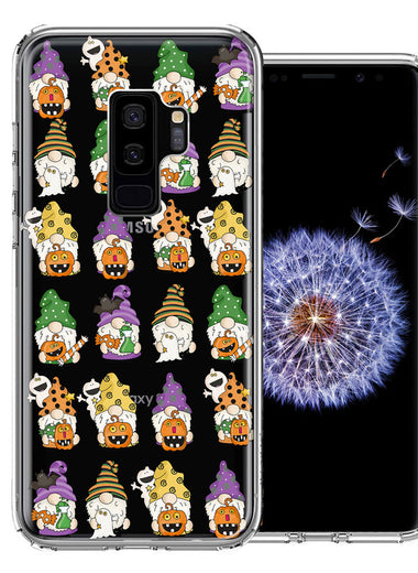 Samsung Galaxy S9 Plus Spooky Halloween Gnomes Cute Characters Holiday Seasonal Pumpkins Candy Ghosts Double Layer Phone Case Cover