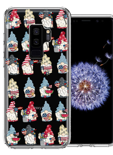 Samsung Galaxy S9 Plus USA Fourth Of July American Summer Cute Gnomes Patriotic Parade Double Layer Phone Case Cover