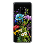 Samsung Galaxy S9 Purple Yellow Red Spring Flowers Floral Hybrid Protective Phone Case Cover