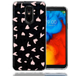 LG Stylo 5 Cute Pink Leopard Print Hearts Valentines Day Love Double Layer Phone Case Cover