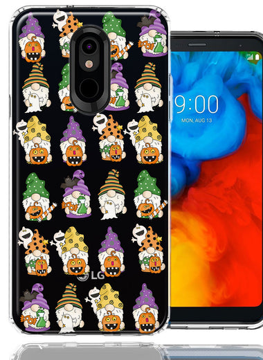LG Aristo 2/3/K8 Spooky Halloween Gnomes Cute Characters Holiday Seasonal Pumpkins Candy Ghosts Double Layer Phone Case Cover