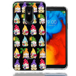 LG Stylo 4 Summer Beach Cute Gnomes Sand Castle Shells Palm Trees Double Layer Phone Case Cover
