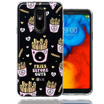LG K40 Cute Valentine Pink Love Hearts Fries Before Guys Double Layer Phone Case Cover
