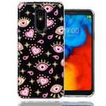 LG Aristo 2/3/K8 Pink Evil Eye Lucky Love Law Of Attraction Design Double Layer Phone Case Cover