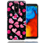 LG Aristo 2/3/K8 Pretty Valentines Day Hearts Chocolate Candy Angel Flowers Double Layer Phone Case Cover