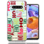 LG K51 Christmas Santa Ho Ho Ho textagraphy Festive Holiday Double Layer Phone Case Cover